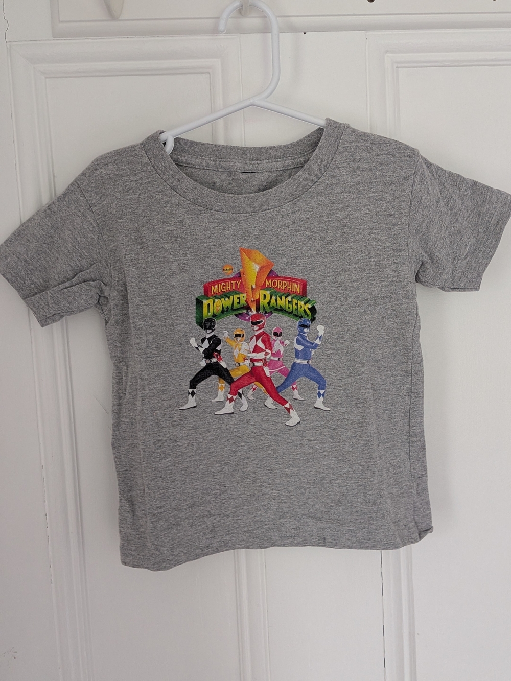 Mighty Morphin Power Rangers Grey Graphic Tee